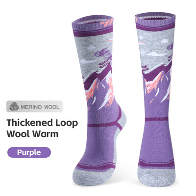 WEST BIKING Zimske termo dječje skijaške čarape Pamučne deblje tople sportske čarape Snow Boy Biciklističke skijaške čarape Dječje termo čarape