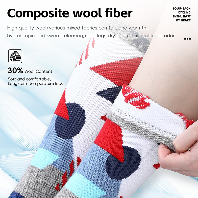 WEST BIKING Zimske termo dječje skijaške čarape Pamučne deblje tople sportske čarape Snow Boy Biciklističke skijaške čarape Dječje termo čarape