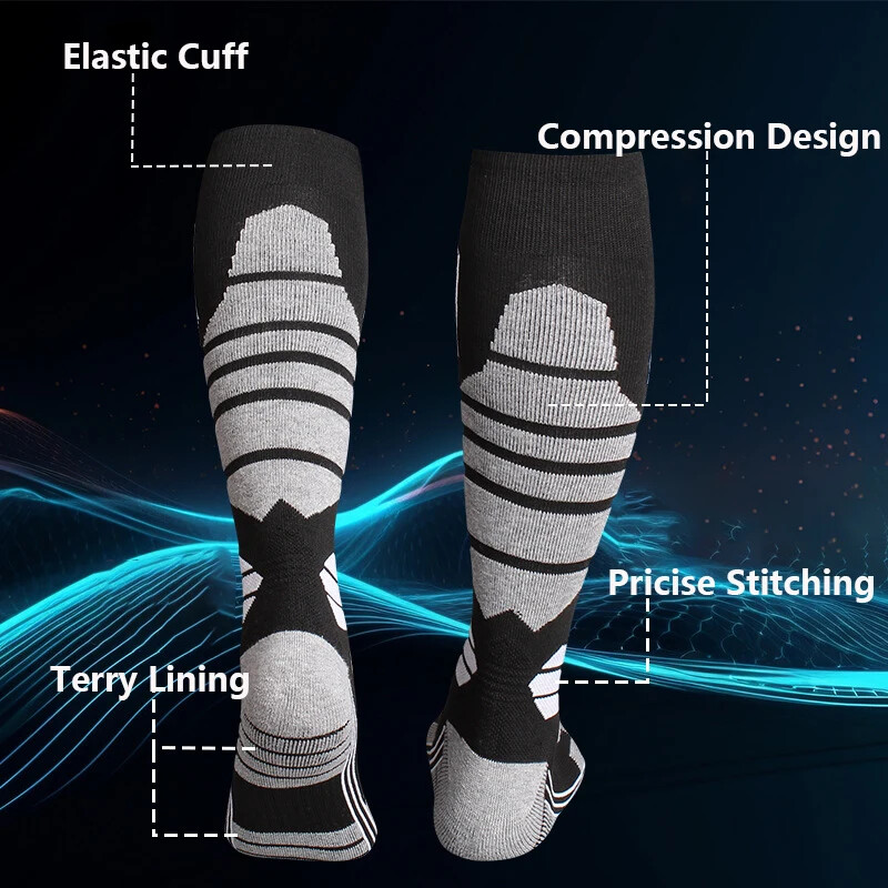 1 par skijaških čarapa Termalne čarape za zimske sportove za žene Muškarci Skijanje Biciklizam Trčanje Čarape za penjanje Dječje sportske čarape za snowboard