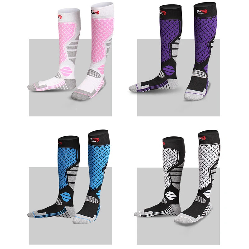 1 par skijaških čarapa Termalne čarape za zimske sportove za žene Muškarci Skijanje Biciklizam Trčanje Čarape za penjanje Dječje sportske čarape za snowboard