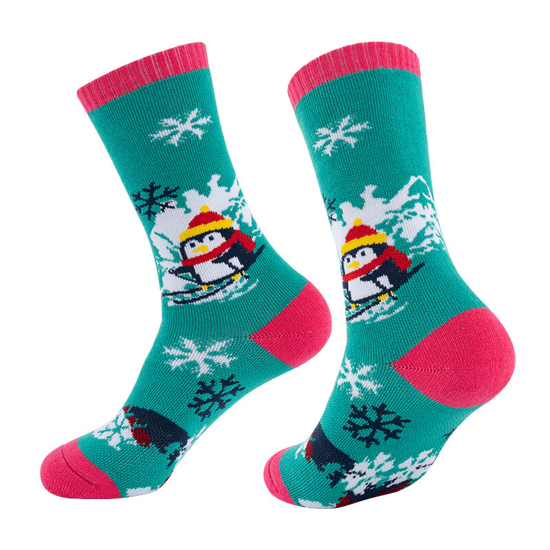 Șosete termice de iarnă pentru schi pentru copii, bumbac, mai groase, șosete sport calde, pentru băiat de zăpadă, pentru ciclism, pentru schi, șosete termopan elastice pentru copii