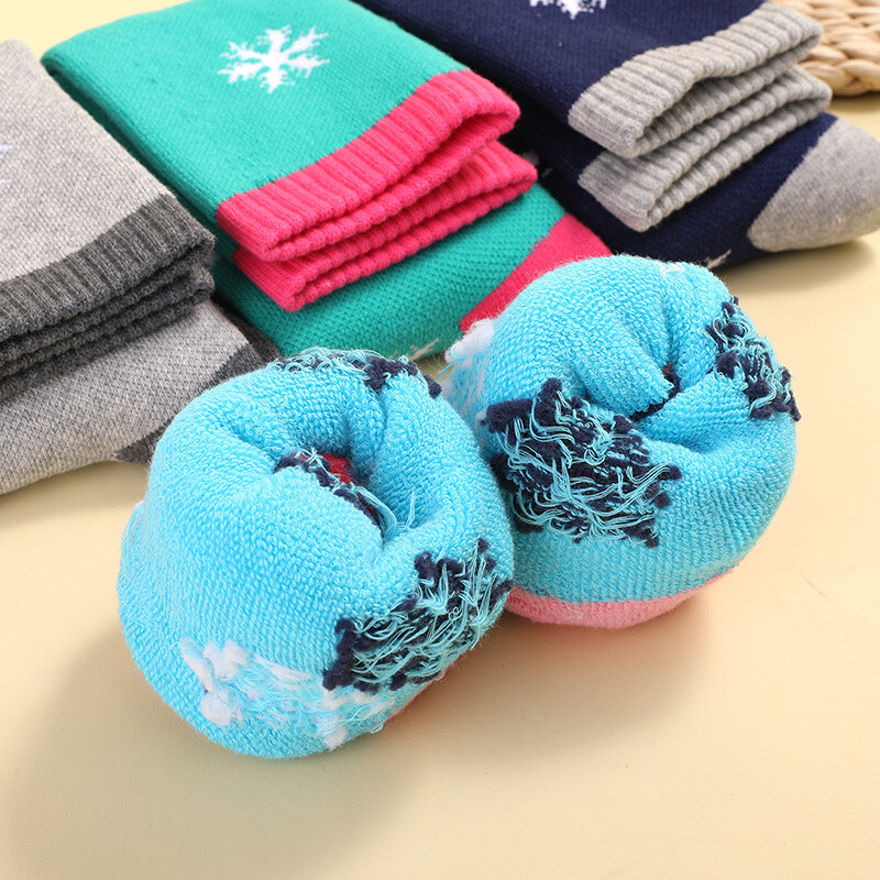 Șosete termice de iarnă pentru schi pentru copii, bumbac, mai groase, șosete sport calde, pentru băiat de zăpadă, pentru ciclism, pentru schi, șosete termopan elastice pentru copii