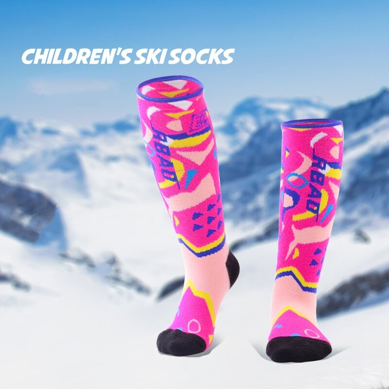 Șosete sport calde de iarnă pentru copii, pentru patinaj cu rotile, snowboarding, în aer liber, șosete groase, pentru schi, șosete pentru băieți, fete, șosete termice