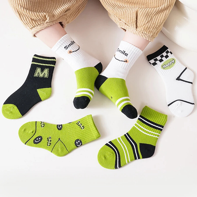 5 pari dječjih čarapa proljeće jesen pamučne čarape dječje dječake sportske čarape crtića modne dječje čarape dječaci djevojčice sportske čarape na otvorenom