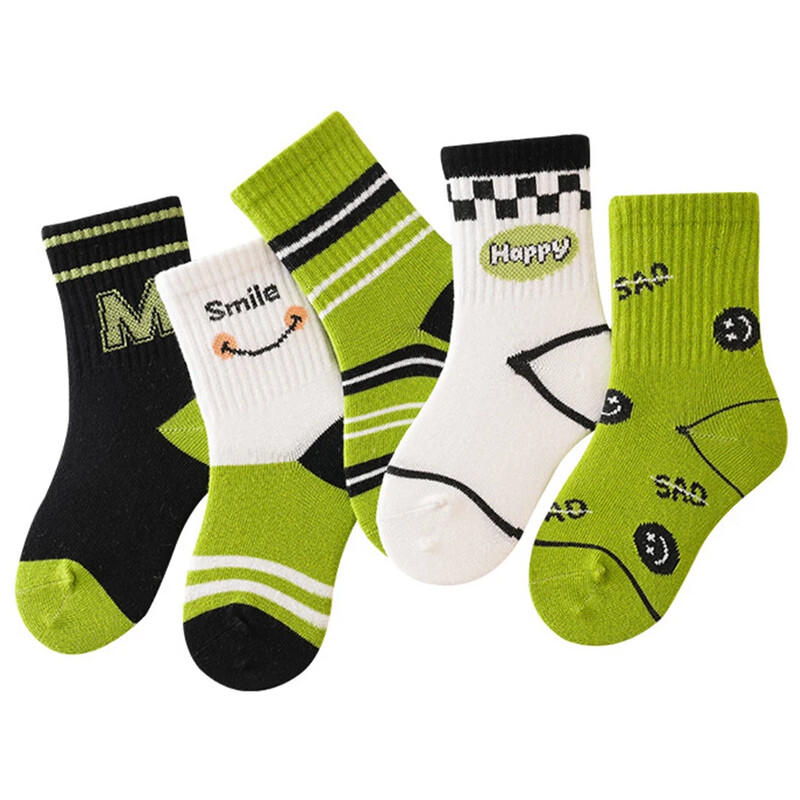 5 pari dječjih čarapa proljeće jesen pamučne čarape dječje dječake sportske čarape crtića modne dječje čarape dječaci djevojčice sportske čarape na otvorenom