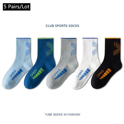 5 perechi de șosete pentru copii absorbanți de transpirație, respirabili, de desene animate, la modă, șosete pentru copii, băieți, fete, sport în aer liber, șosete 2025 nou