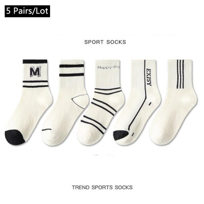 5 perechi de șosete pentru copii absorbanți de transpirație, respirabili, de desene animate, la modă, șosete pentru copii, băieți, fete, sport în aer liber, șosete 2025 nou