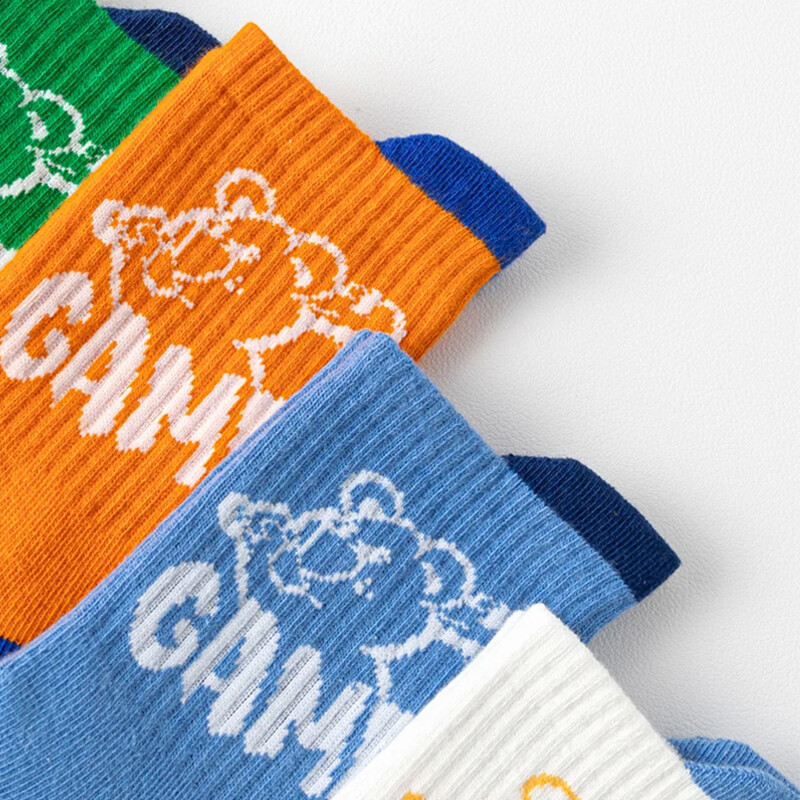 5 perechi de șosete pentru copii absorbanți de transpirație, respirabili, de desene animate, la modă, șosete pentru copii, băieți, fete, sport în aer liber, șosete 2025 nou
