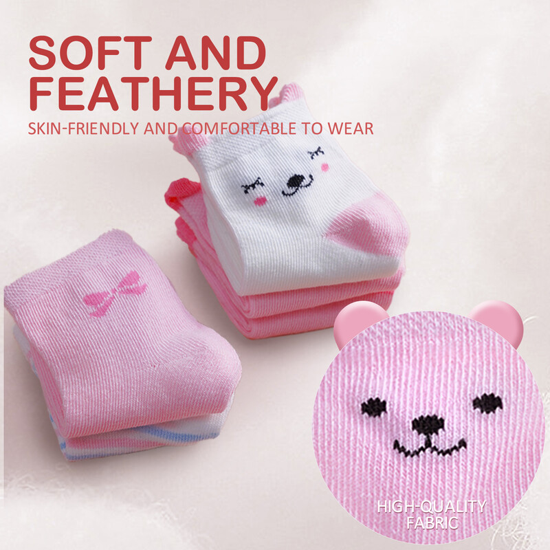 5 pari/komplet dječjih mekih pamučnih čarapa za dječake i djevojčice, bebe, dojenčad, modne pruge, tople za jesen, zimu 0-8 godina, dječje čarape iz crtića