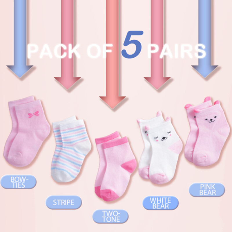 5 pari/komplet dječjih mekih pamučnih čarapa za dječake i djevojčice, bebe, dojenčad, modne pruge, tople za jesen, zimu 0-8 godina, dječje čarape iz crtića