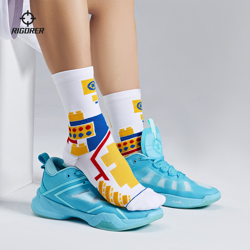 Șosete de baschet cu tub lung RIGORER Șosete de elită înalte, anti-alunecare, respirabile, cu fund gros, personalizate, șosete cu prosop, șosete sport
