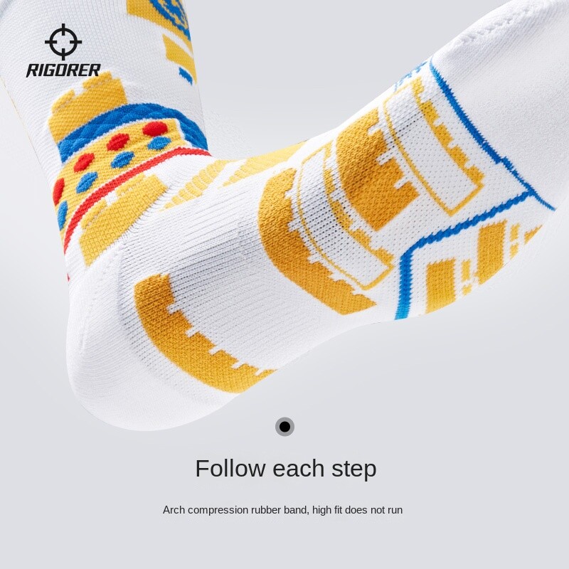 Șosete de baschet cu tub lung RIGORER Șosete de elită înalte, anti-alunecare, respirabile, cu fund gros, personalizate, șosete cu prosop, șosete sport