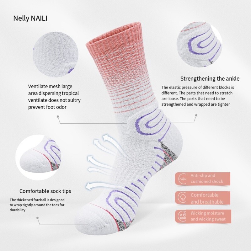 Praktične košarkaške čarape za muškarce, djecu, podebljano dno za ručnike, profesionalne sportove srednje veličine za elitno trčanje, biciklizam