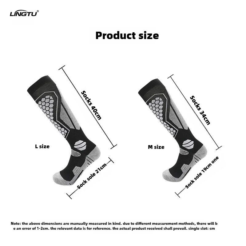 Naujos rudens ir žiemos profesionalios slidinėjimo kojinės storintos vilnos vyriškos ir moteriškos ilgos vamzdinės šiltos sportinės sniego kojinės