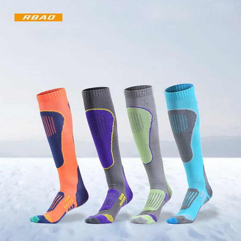 1 pāri ziemas kempings slēpošanas zeķes vīriešiem sievietēm garas siltas zeķes biezas kompresijas zeķes sporta snovbordam pārgājieniem termozeķes