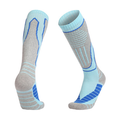 1 par toplih zimskih pamučnih ženskih skijaških čarapa Dječje sportske čarape Snowboarding Biciklizam Skijanje za odrasle Deblje tople nogavice