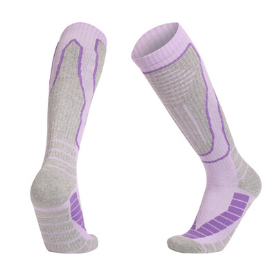 1 par toplih zimskih pamučnih ženskih skijaških čarapa Dječje sportske čarape Snowboarding Biciklizam Skijanje za odrasle Deblje tople nogavice