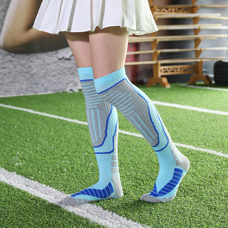 1 par toplih zimskih pamučnih ženskih skijaških čarapa Dječje sportske čarape Snowboarding Biciklizam Skijanje za odrasle Deblje tople nogavice