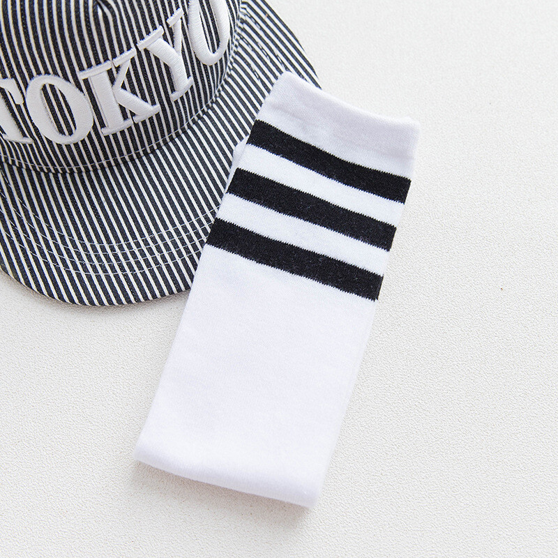 Lytwtw's Djevojačke tajice Visoke čarape do koljena Slatke prugaste čarape Dječja odjeća Tajice Djeca, mala djeca, Bijeli bodi za dječake