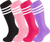 Dječje nogometne čarape Visoke čarape do koljena s tri pruge Pamučne sportske čarape Dječaci i djevojčice Uniformne čarape za malu djecu