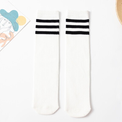 Dječje nogometne čarape Visoke čarape do koljena s tri pruge Pamučne sportske čarape Dječaci i djevojčice Uniformne čarape za malu djecu