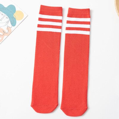 Dječje nogometne čarape Visoke čarape do koljena s tri pruge Pamučne sportske čarape Dječaci i djevojčice Uniformne čarape za malu djecu