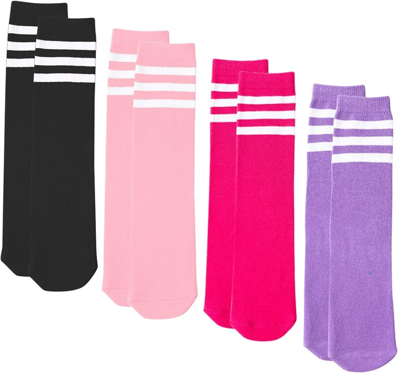 Dječje nogometne čarape Visoke čarape do koljena s tri pruge Pamučne sportske čarape Dječaci i djevojčice Uniformne čarape za malu djecu