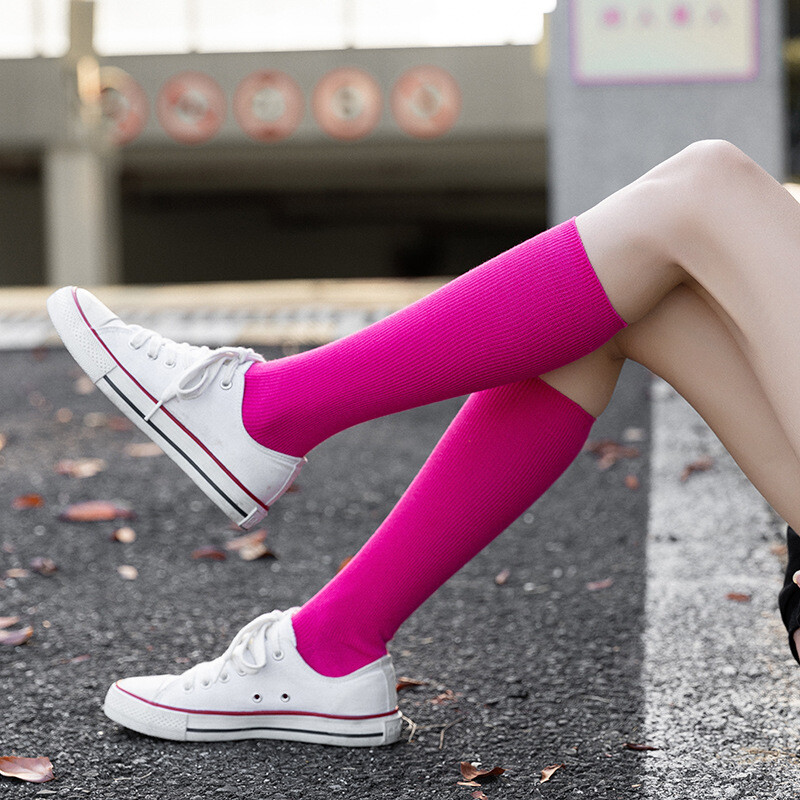 Ženske čarape 2023, nova moda, obične duge čarape u japanskom stilu za žene, visokokvalitetne prozračne pamučne čarape do koljena, ženske