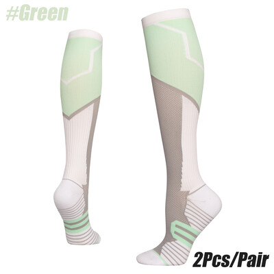 1 par kompresijskih čarapa za žene, muškarce, kompresijske čarape za cirkulaciju 20-30 mmHg za dojenje, putovanja, čarape za stazu