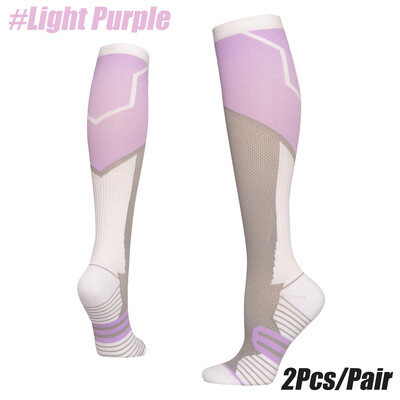 1 par kompresijskih čarapa za žene, muškarce, kompresijske čarape za cirkulaciju 20-30 mmHg za dojenje, putovanja, čarape za stazu