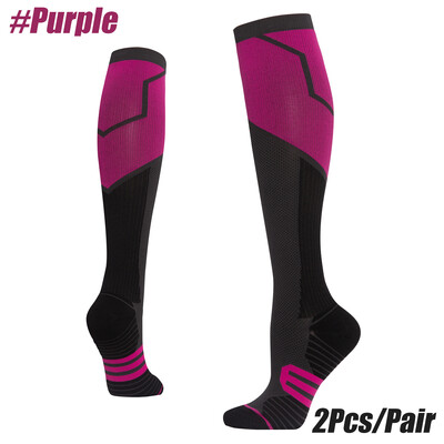 1 par kompresijskih čarapa za žene, muškarce, kompresijske čarape za cirkulaciju 20-30 mmHg za dojenje, putovanja, čarape za stazu