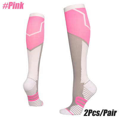 1 par kompresijskih čarapa za žene, muškarce, kompresijske čarape za cirkulaciju 20-30 mmHg za dojenje, putovanja, čarape za stazu