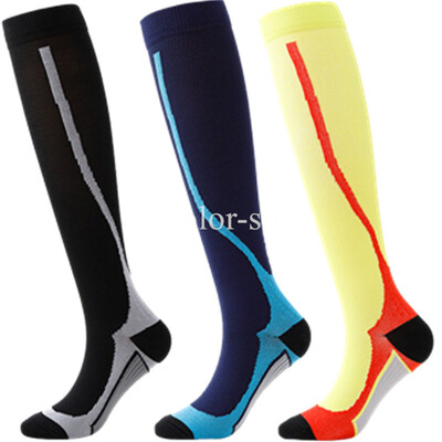 3 Paari Lot Pack Kompressioonsokid Sukad Jooksvad Mehed Naiste Kompressioon Jalgrattasokid Põlve Kõrgele Jooksu Sokid Kompressioon