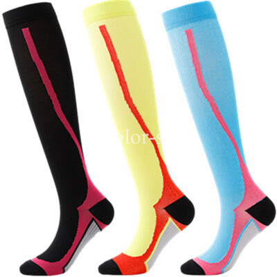 3 Paari Lot Pack Kompressioonsokid Sukad Jooksvad Mehed Naiste Kompressioon Jalgrattasokid Põlve Kõrgele Jooksu Sokid Kompressioon