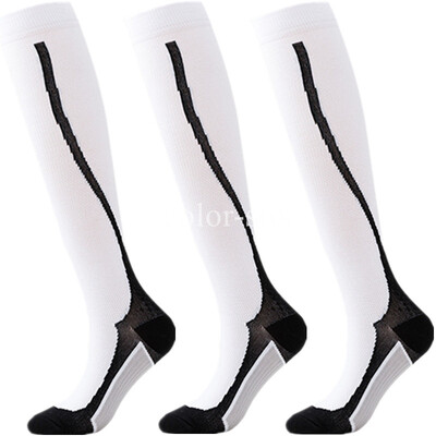 3 Paari Lot Pack Kompressioonsokid Sukad Jooksvad Mehed Naiste Kompressioon Jalgrattasokid Põlve Kõrgele Jooksu Sokid Kompressioon