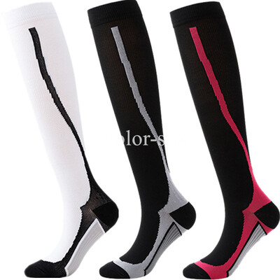 3 Paari Lot Pack Kompressioonsokid Sukad Jooksvad Mehed Naiste Kompressioon Jalgrattasokid Põlve Kõrgele Jooksu Sokid Kompressioon