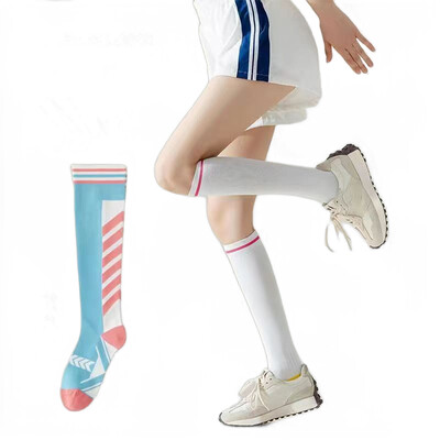 Sportske čarape, ženske duge čarape za kompresiju mišića, trčanje, preskakanje užeta, fitness, svijetle teleće čarape
