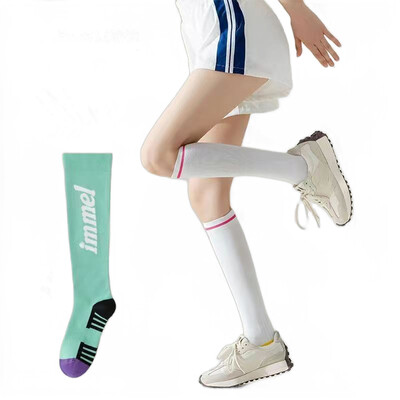 Sportske čarape, ženske duge čarape za kompresiju mišića, trčanje, preskakanje užeta, fitness, svijetle teleće čarape