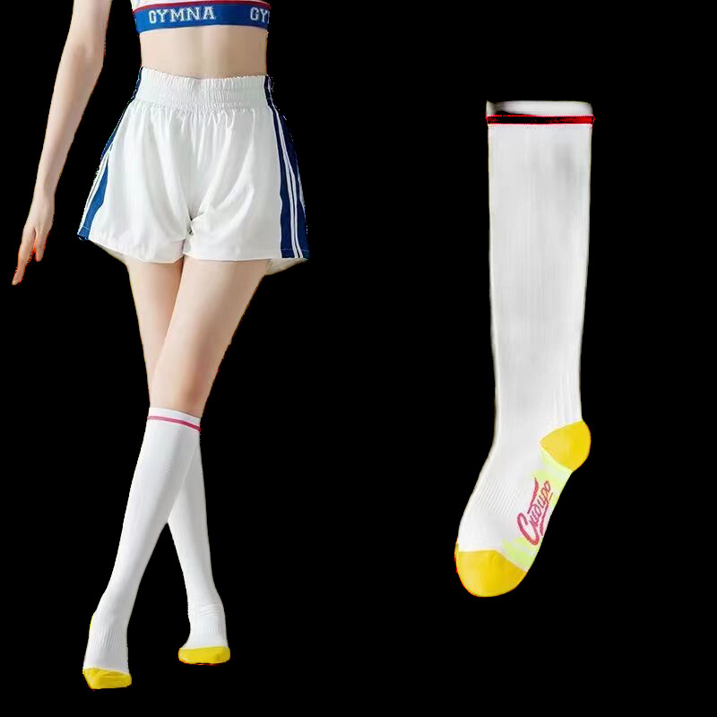 Sportske čarape, ženske duge čarape za kompresiju mišića, trčanje, preskakanje užeta, fitness, svijetle teleće čarape