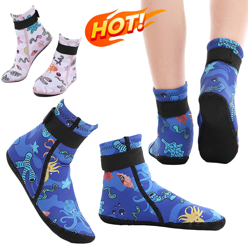 Παπούτσια κολύμβησης με αναπνευστήρα από νεοπρένιο 3 χιλιοστών για παιδιά Πτερύγια κατάδυσης Κάλτσες Παιδικές μπότες προστασίας ποδιών παραλίας Χειμερινό κολύμπι Keep Warm