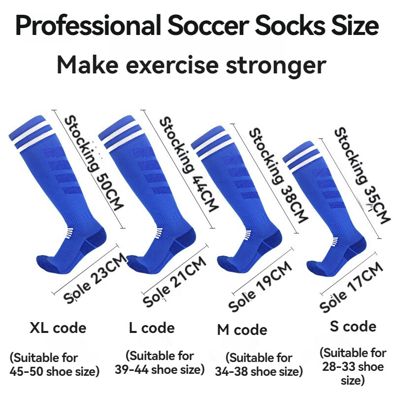 Πυκνωμένη αντιολισθητική πετσέτα σόλα κάλτσες ποδοσφαίρου Αναπνεύσιμες κάλτσες προπόνησης ψηλά στο γόνατο Πρακτικό παιχνίδι για παιδιά ενηλίκων