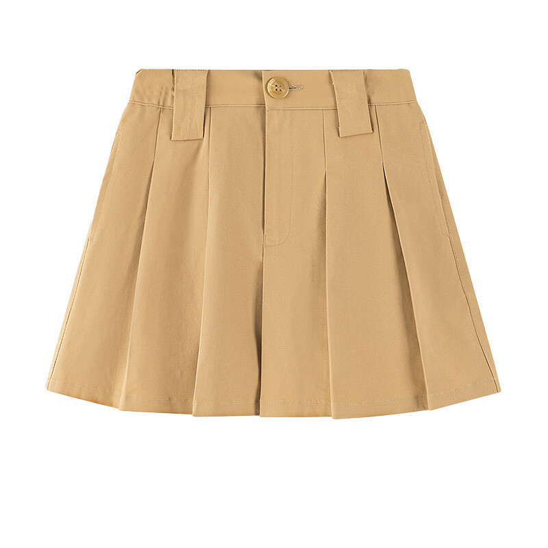 College Preppy Style Bērnu formastērps meitenēm uz skolu Meitenēm Khaki kroku svārki Apģērbi Eleganti bērnu uniforma pusaudzim