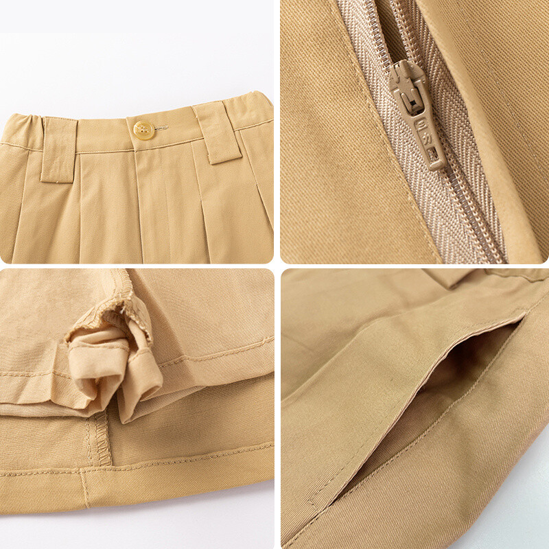 College Preppy Style Bērnu formastērps meitenēm uz skolu Meitenēm Khaki kroku svārki Apģērbi Eleganti bērnu uniforma pusaudzim