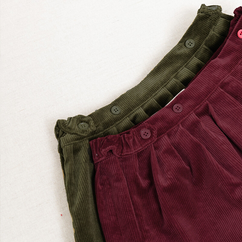 Retro velveta mini svārki ar augstu vidukli meitenēm 2025. gada pavasarī, jaunas regulējamas pogas, elastīgas jostasvietas, brīvi bērnu svārki 여아 겨울옷