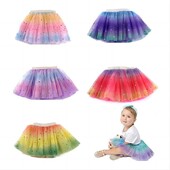 Meitenes Tutu svārki Zvaigznes Print Princess Pettiskirts Bērnu baleta deju ballītes svārki Bērnu gradientu kostīmu drēbes