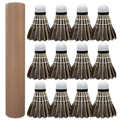 3/6/12Pcs Profesionalna badmintonska loptica za badminton od crnog guščjeg perja Bamintonska loptica za treniranje sportskog badmintona