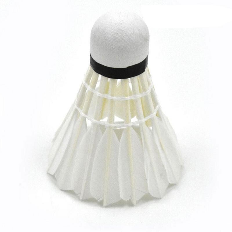 12 vnt/sl. Badmintono natūralių ančių plunksnų kamuoliukai Treniruoklis badmintonui baltos plunksnos, skirtas sporto treniruočių įrangai