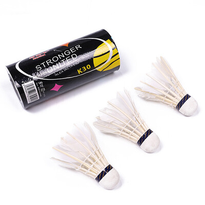 3/6 vnt. Aukštos kokybės badmintono kietojo kamuoliuko galvutės ančių plunksnų badmintono kamuoliukas „Shuttlecock“