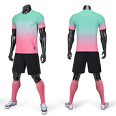 Futbolo marškinėlių rinkiniai Vyriški vaikiški futbolo megztiniai rinkinys Tuščias vaikiškas treniruočių kostiumas berniukų klubo komandos sportiniai kostiumai Spausdinti Vardo numeris Logotipas