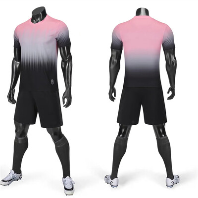 Futbolo marškinėlių rinkiniai Vyriški vaikiški futbolo megztiniai rinkinys Tuščias vaikiškas treniruočių kostiumas berniukų klubo komandos sportiniai kostiumai Spausdinti Vardo numeris Logotipas